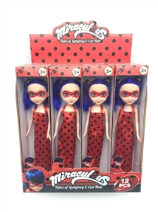 9 inches of solid body ladybug girl 12 PCS - OBL707336