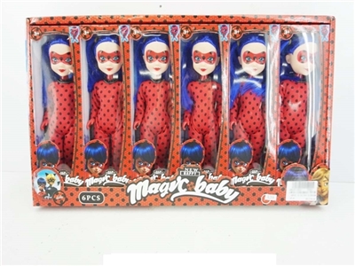 High grade 9 inches of solid body Disney ladybug barbie 6 PCS - OBL707340