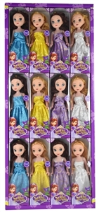 9 inches display box of 12 PCS empty handed princess Sophia - OBL707353
