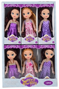 6 inch display box of 12 PCS empty handed princess Sophia - OBL707355