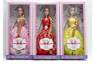 High-end box 11.5 inch long hair dress barbie three mixed - OBL707371