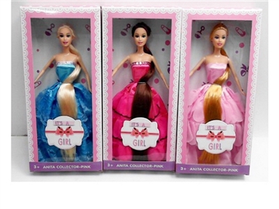 High-end box 11.5 inch long hair dress barbie three mixed - OBL707372