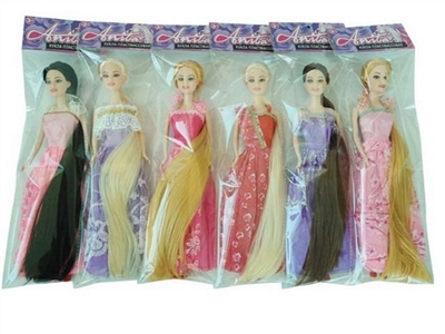 High grade 11.5 inch real long hair princess barbie many assortments - OBL707382