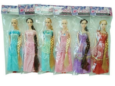 High grade 11.5 inch real long hair princess barbie many assortments - OBL707385
