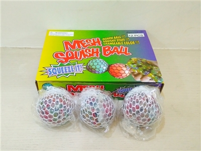 12只7CM彩珠发泄球 - OBL707559