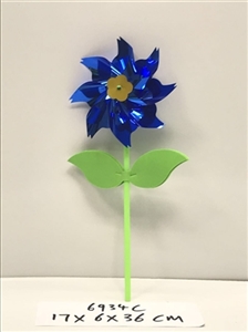 Assembled 15 cm wide pure color and leaf membrane windmill - OBL707845