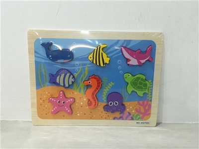 Wooden three-dimensional Marine animal puzzles - OBL707975