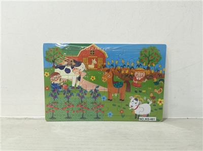 30 wooden grain of farm animal puzzles - OBL707992