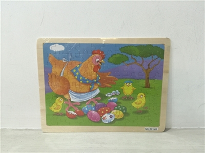 Wooden particle hen 80 puzzles - OBL707998