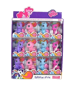 Lovely alone the wildebeest Eva 12 PCS multicolor mixed with a comb - OBL708166