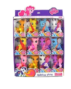 Lovely alone the wildebeest Eva 12 PCS multicolor mixed with a comb - OBL708167