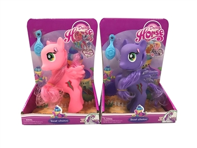 Two evade glue with large pegasus polyster horse post horse comb mixed with music - OBL708195