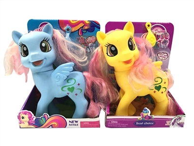 Two evade glue king-size horse bezoar with horse stick with currycomb mixed with music - OBL708204