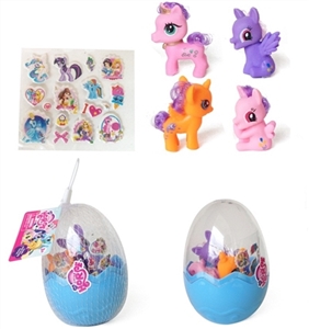 High quality PVC plastic egg big four evade glue Ma Baoli assortments Take the horse stickers - OBL708242