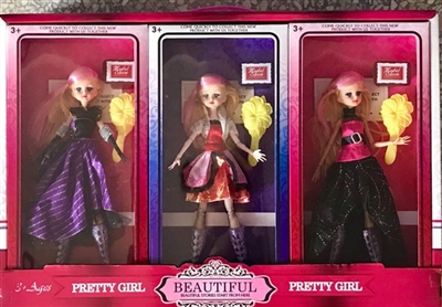 Beautiful girl doll accessories (6 pack three conventional) - OBL708301