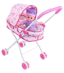 12 inch cotton doll Baby sunshade trolley (iron) - OBL709403