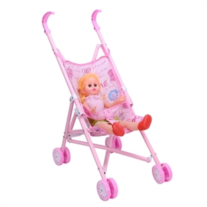 Baby stroller and 16 doll (iron) - OBL709417
