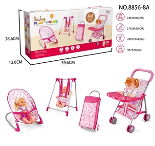 4 times combination (trolleys, swing, iron cart, rocking chair) 14