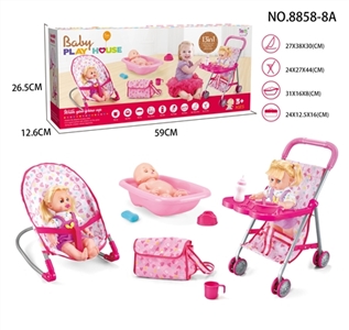 Combination 4 times (iron carts, tub, rocking chair, bags) 14