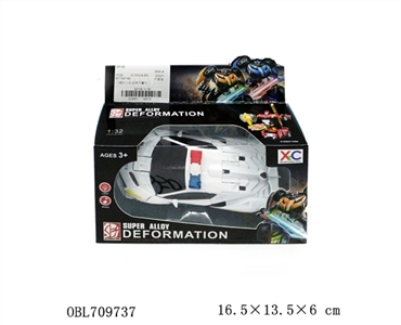 A deformation of a police car keys back to alloy - OBL709737