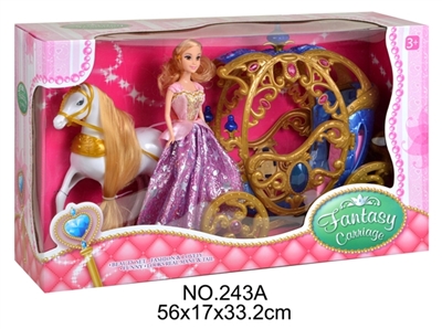 Static horse/new carriage/bring a doll - OBL709749