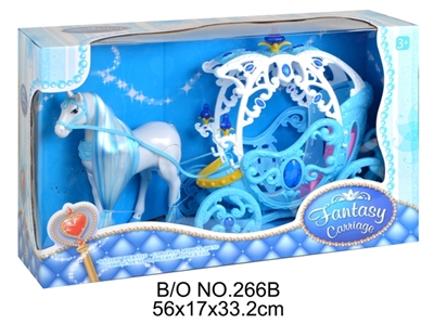 Horse in the electric light blue car/no doll - OBL709764