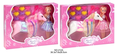 9 inches solid doll static horse hair clips - OBL709782