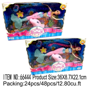 Mermaid girl with the dolphins - OBL709933