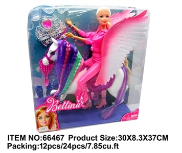 Batinna girl dolls with pegasus and accessories - OBL709951