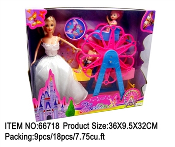 Batinna doll with 2 only three inches Eva sit ferris wheel - OBL709958