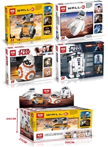 MINI lego robot, wall-e, BB - 8, R2D2 one display box 4, only 20 show box of a box - OBL710227