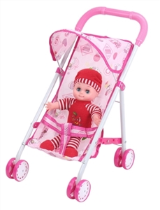 12 inch cotton doll Baby sunshade trolley (iron) - OBL710357