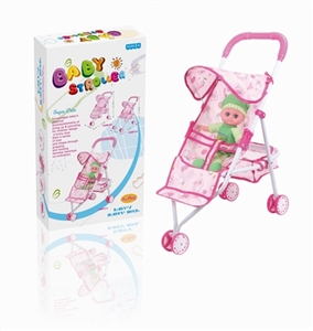 Baby sunshade trolley 12 inch cotton doll - OBL710425
