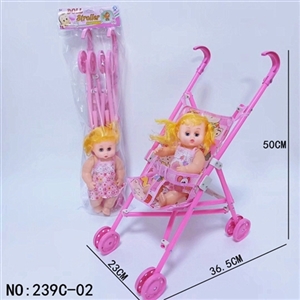 Plastic trolley 12 inch dolls - OBL711033