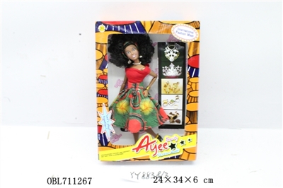 12.5 inch black barbie doll accessories - OBL711267