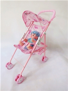 Pink iron toy cart with Eva - OBL711336