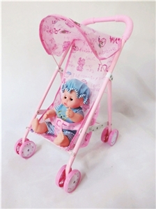 Pink iron toy cart with Eva - OBL711419
