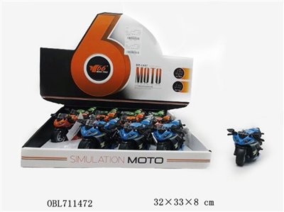 1:14 alloy back in motor racing with light music 3 color orange - OBL711472