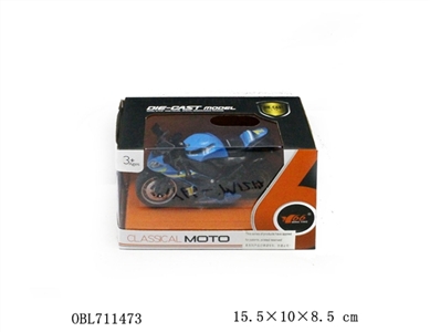 1:14 alloy back in motor racing with light music 3 color orange - OBL711473