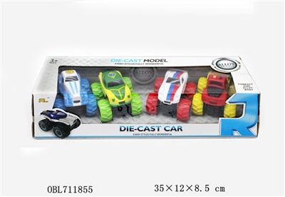 合金越野车（双惯性）4只装 - OBL711855