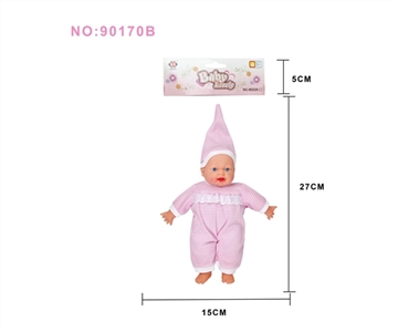 10 inch print stripe unlined upper garment of cotton body doll (not IC) - OBL712046