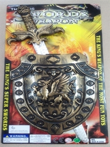 Bronze double sword and shield - OBL712376