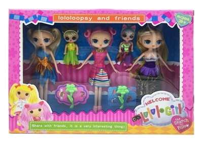 9 inches six joints surprise barbie 3 people - OBL712460