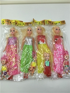 11.5 inch empty handed a barbie doll with 3 inch small kelly 3-4 color orange - OBL712474