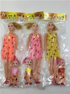 11.5 inch empty handed barbie with 3 inch small kelly 2-3 color orange - OBL712480