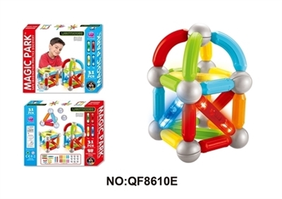 Article 31 PCS magnetic rod (strip light: 4 light long stick pack AG13 button batteries 12) color bo - OBL713361