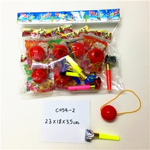 Party a red nose (6 loaded blow-out dragon) - OBL714005