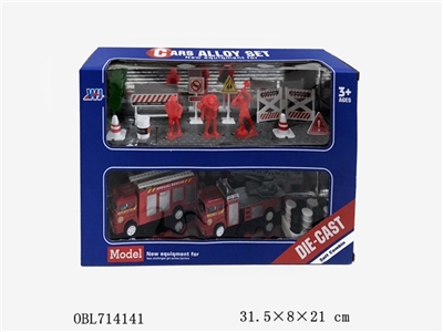 1:72合金回力车,工程组合,2款混装,双层开窗盒 - OBL714141