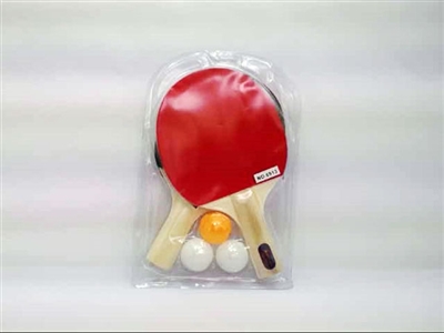 Wooden table tennis racquet (with 3 balls) - OBL714827