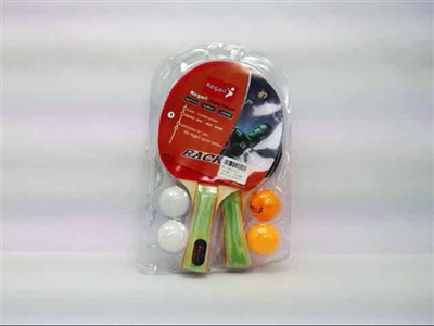 Wooden table tennis racquet (with 4 ball) - OBL714829